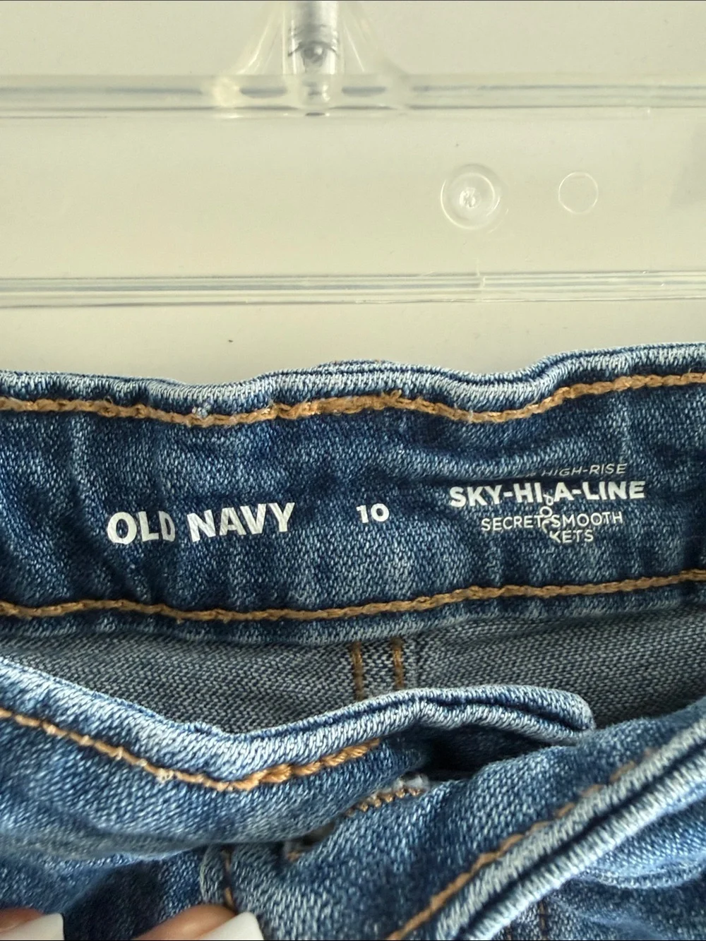 High waisted denim shorts